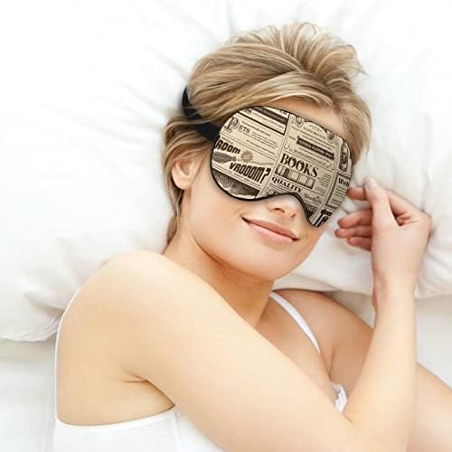 מסיכת שינה בעיתון עמידה מכסה עין עין עין עין עין עם רצועה מתכווננת לגברים נשים