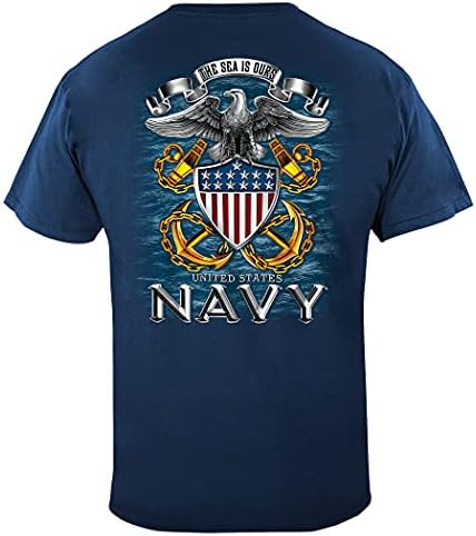 כותנה חולצות גברים / חיל הים מלא הדפסת נשר חולצה ממ 144