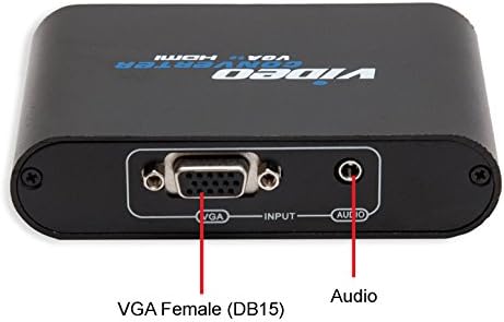 IO CREST SY-ADA31050 VGA + 3.5 ממ שמע לממיר HDMI, שחור