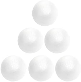 מפלגות גרב נובלות 6 יחידות כדורים כדורי קצף קצף קלקר לבנים כדורי קצף מלאכה למלאכות פרויקט אמנות מדגמים קישוטי חג המולד