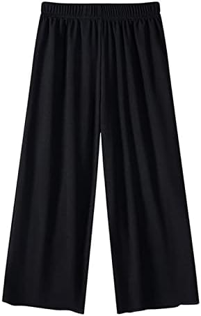 מכנסי פאלאצו רחבים של בנות קרדה נמתחים מכנסיים רופפים בגזרה גבוהה 5-14