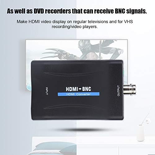 ממיר האות של Kuidamos HDMI, HDMI ל- BNC מתאם חומר ABS מעודן קל לשימוש עבור PAL עבור נגני וידאו