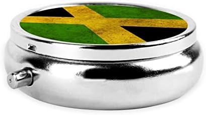 ישן ג ' מייקה דגל גלולת תיבה, עגול גלולת תיבה, מתכת שלוש-תא גלולת תיבה, קל לנשיאה