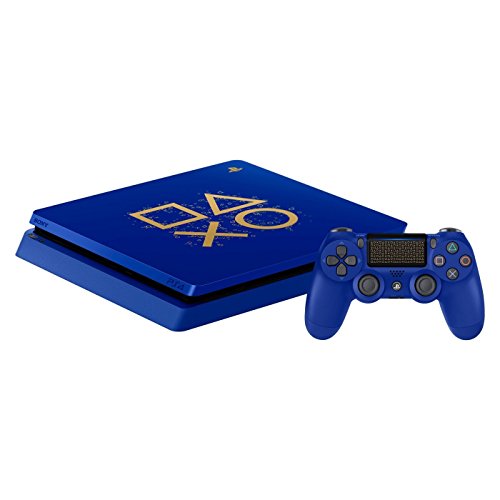 PlayStation 4 Slim 2TB SSD SSD ימי מהדורה מוגבלת של קונסולה כחולה עם חבילת בקר משופרת עם כונן מצב מוצק מהיר