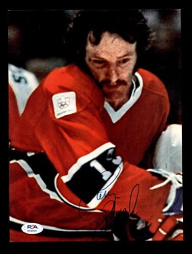 לארי רובינסון PSA DNA חתום על COA וינטג '8x10 צילומי חתימה קנדים - תמונות NHL עם חתימה