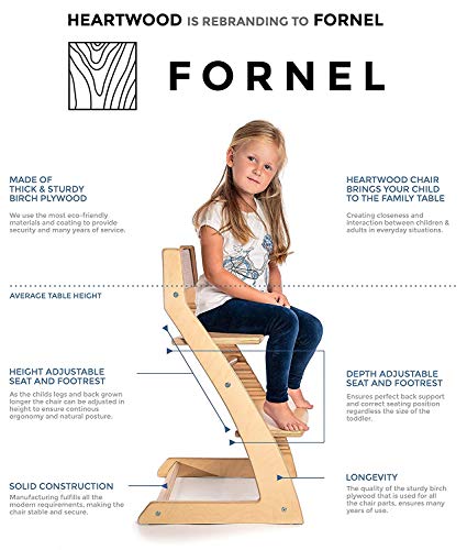 פורנל אפור מתכוונן עץ גבוהה כיסא תינוק כיסא פתרון לתינוקות ופעוטות אוכל כיסא