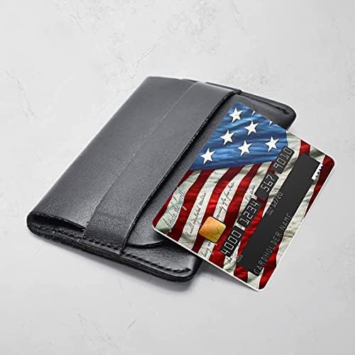 Studio Card Card Stight Scepter דגל אמריקאי עבור EBT, מפתח, תחבורה, חיוב, עור כרטיס אשראי - כיסוי והתאמה אישית