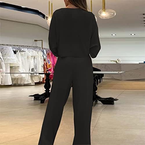 נשים חליפות מתגנדר מקרית נשים של ארוך מכנסיים עם 7/4 שרוולים תחתונים מקרית שלוש חתיכה להגדיר נשים צפצף חליפות