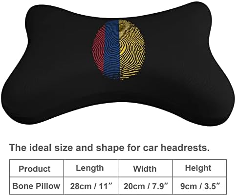 דגל קולומביה אצבע מכונית צוואר כרית מכונית רכה מכונית ראש כרית צוואר צוואר מנוחה כרית כרית כרית 2 חבילה לנהיגה