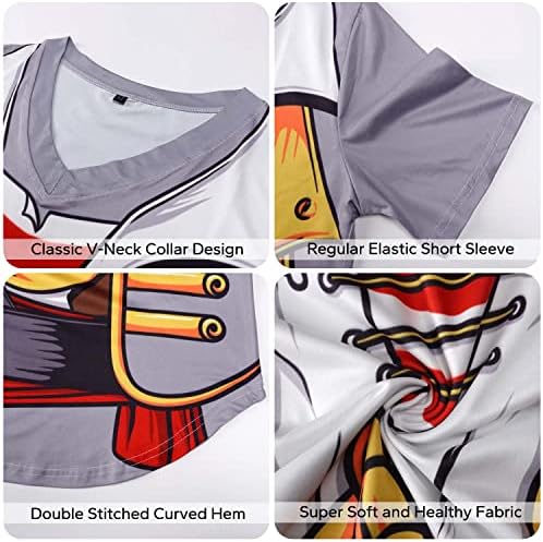 חולצת פיראטים של קיקו תלבושות נשים עם צוואר מצחיק 3 הדפסת גרפיקה בגדי חידוש