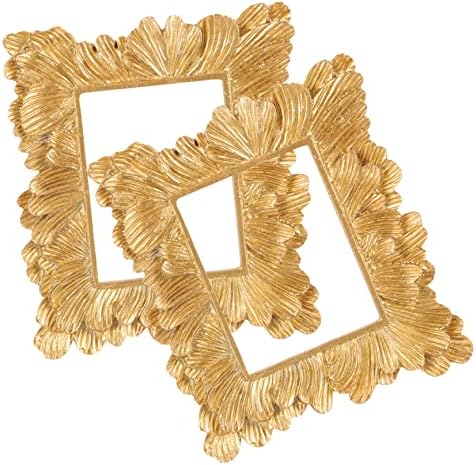 Sewacc 2 pcs מסגרת תמונה קטנה קישוט מיניטורה מיני תכשיטים שרף מסגרת מסגרת מיני רטרו מסגרות קישוטי קישוטי סגנון אירופי זהב