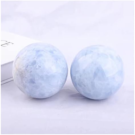 1pc 50 ממ -90 ממ טבעי כחול סלסטיט כדור אנרגיה לאנרגיה לריפוי קישוט ביתי ריפוי אבן מחלקת רוחות רעות ציור עושר הון הון