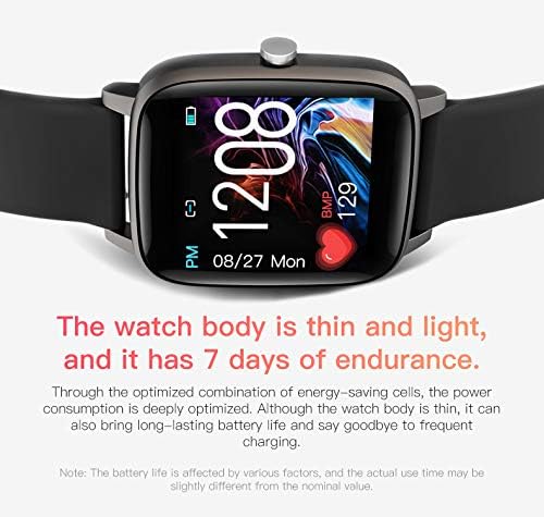שעון חכם של Chokovie לאייפון אנדרואיד, 1.4 אינץ 'מסך מגע Smartwatch Tracker Tresser Watch Watch W/דופק דופק צג חמצן בדם, טמפרטורת