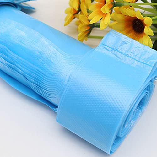 שקית חיתול שקית זבל שקית ניילון שקית ניילון כחול: 200 יחידות תיק חיתול נייד שקית מילוי דלי עם ידיות עניבה קלות שקיות