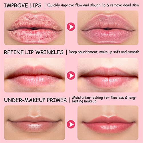 איפור סט לנשים מלא ערכת לחות סרט אפקט תיקון אנטי יבש שפתיים שפתיים ולשפשף לדעוך סדק קווי שפתיים לקלף כפול איפור