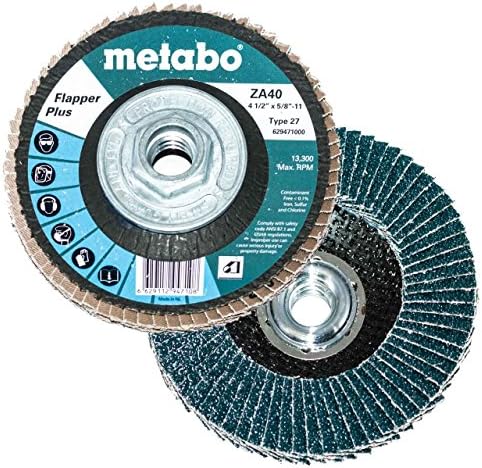 Metabo 629416000 7 x 5/8 - 11 פלאפר פלוס דיסקים דש שוחקים 60 חצץ, 5 חבילה