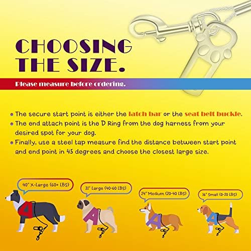 רצועת מלך ללא לעיסה/לעיסה הוכחת כלב חגורת בטיחות לרכב איפוק בטיחות, עניבת כלב, חגורת בטיחות לרכב גור עם קליפ כפול וחיבור