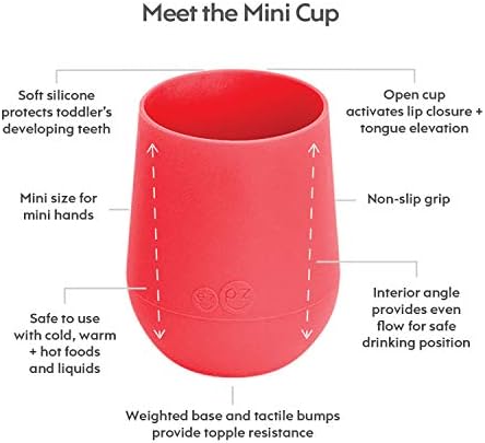 מיני כוס 3-חבילה- סיליקון כוס לפעוטות-עוצב על ידי ילדים האכלת מומחה-12 חודשים+