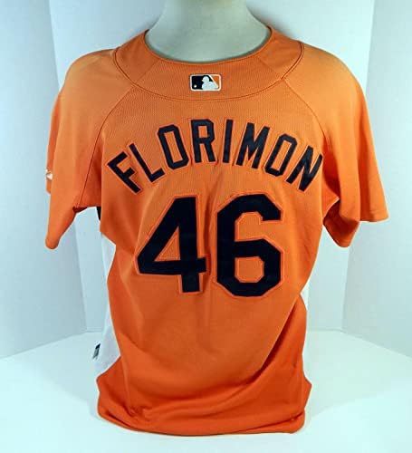2007-08 Baltimore Orioles Florimon 46 משחק השתמש ב- Orange Jersey BP ST 48 280 - משחק משומש גופיות MLB