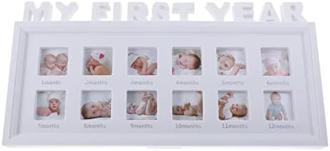 קישוט תמונה שלי ראשון שנה תמונה רגעים תינוק מזכרת תמונה מסגרת תינוקת הראשונה שנה קולאז ' מסגרת 12 חודש תמונה