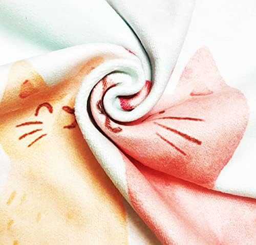 Slhets חתולים מקסימים מגבות יד רומנטיות אהבה שמיים כוכבים יקום מגבות רחצה 13.6 * 29 מגבות צלחת מטבח סופגות מאוד לשימוש