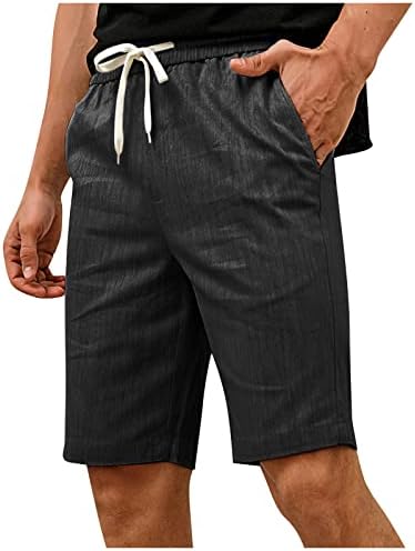 מכנסי מטען מוצקים של Wenkomg1 לגברים, גזעים קרביים המותניים האלסטיים משיכת מכנסיים קצרים טקטיים קיץ קלים מכנסיים