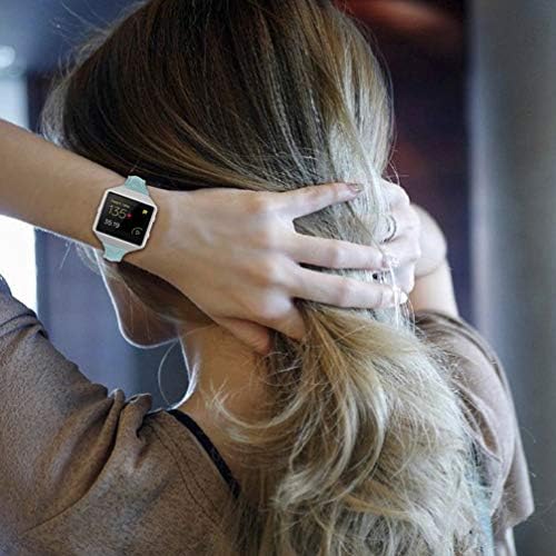 רצועות עור Hemobllo תואמות את Fitbit Blaze - רצועת שעון עור מקורית עם מסגרת מתכת כסף רצועה רצועת כף יד אביזרי שעון חכם לגברים