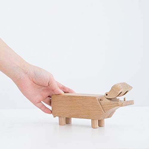 Zamtac בסגנון אירופי עץ היפופוטם דני משרד יצירתי שולחן עבודה מוצק צעצוע מעץ מעץ קישוט חיה מתנות בית מלאכות