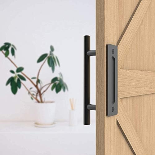 FKSDHDG הזזה דלת אסם ידית משיכה וחומרה סומק מוגדרת לשערי דלת אסם מוסכים שופכים סגנון כפרי