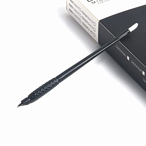 חבילה של 10 יחידות מונה עט מיקרובליידינג חד פעמי 18 יו 0.18 ממ גבות עט קעקוע מיקרובליידינג ידני