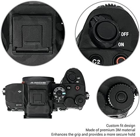 Kiorafoto A7R V SKIN ， אנטי-סקרט אנטי-לובש למצלמה מדבקה מדבקת למגן סוני A7R V A7RV A7R5 הגנה על סרטי הגנה על גוף המצלמה-הסוואה