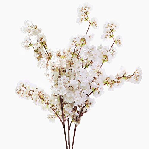 Yinhua 39 אינץ 'ענפי פריחת דובדבן מלאכותיים פרחים נובעים סידורי פרחים מזויפים משיים לחתונה ביתית