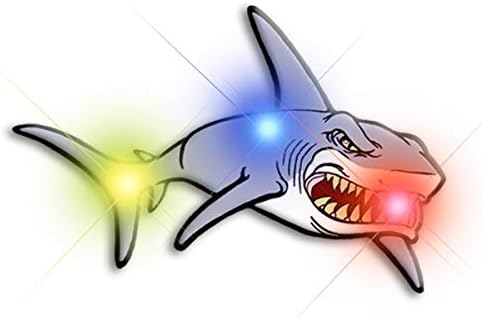 כריש מהבהב גוף אור דש פין על ידי בלינקי