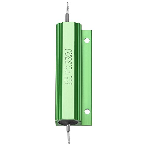 UXCELL® 2 PCS אלומיניום נגן נגן 100W 0.33 אוהם ירוק ירוק לממיר החלפת LED 100W0.33RJ