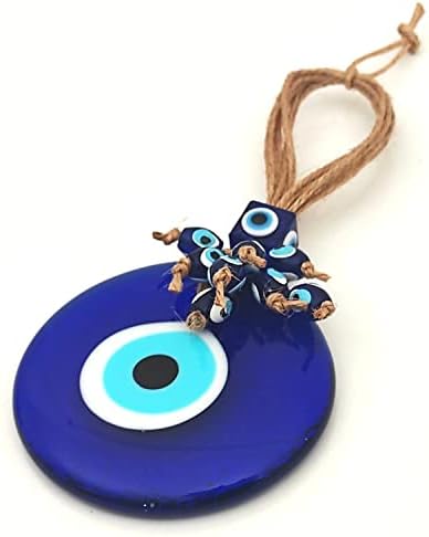 קנדימוסה 3.5 קישוט עיצוב עיניים מרושע טורקי - קיר עיניים מרושע כחול תלוי בקופסה - הגנה על הבית קסם עיצוב קיר עין מרושע