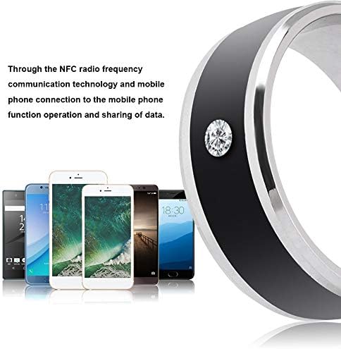 טבעת חכמה, ללא מטען ועומק טבעת חכמה ללבוש אוניברסלי, מכשיר לביש קסמים טבעת אוניברסלית לטלפון נייד, NFC טבעות חכמות