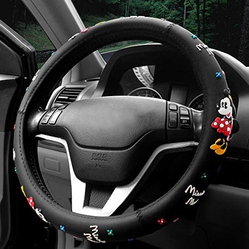 סיליקון סיליקון מיני מאוס מכונית מכונית רכב מכונית גלגל ההגה - שחור - התאמה אוניברסלית