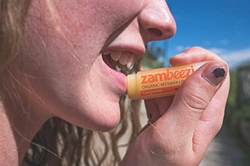 מארז של שפתון שעוות דבורים מאת זמביזי-קלמנטינה 24 צינורות קרטון-מעוצב עם מרכיבים אורגניים, סחר הוגן, מרעננים לשפתיים מזמביה,