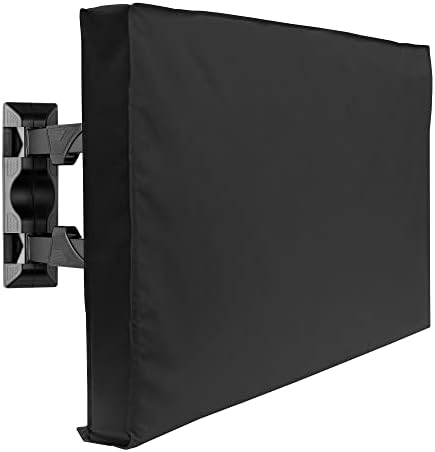 כיסוי טלוויזיה חיצוני של הר מפעל - 32 דגם של 30 - 34 מסכים שטוחים - סלים התאמה - מגן טלוויזיה עמיד בפני מזג אוויר אבק - שחור