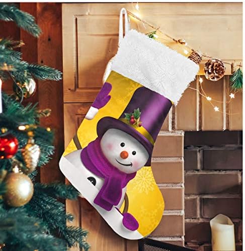 גרבי חג המולד של Alaza קלאסי שלג חמוד קלאסי קלאסי מותאם אישית קישוטי גרב גדולים לעיצוב המסיבה של עונת החגים