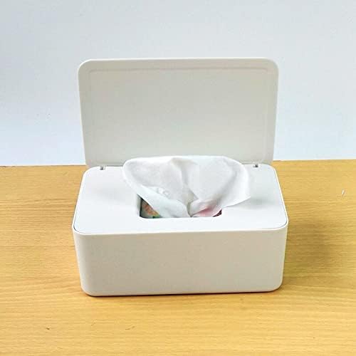 מחזיק מתקני מגבונים רטובים של Ayrsjcl עם קופסת אחסון מכסה קופסת רקמות רטובות ביתי כיסוי אבק אבק לסלון שולחן אמבטיה