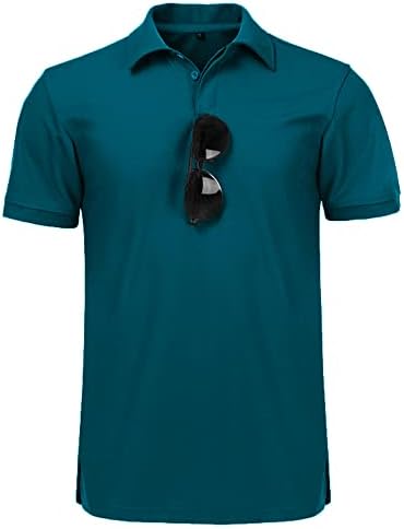 סקודי פולו חולצות לגברים מקרית קצר שרוול גולף פולו ספורט יומי צווארון חולצה טניס חולצה