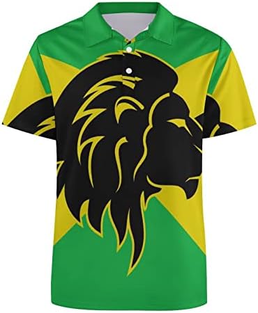 באיקוטואן ג ' מייקה דגל האריה רגאיי גברים של פולו חולצות קצר שרוול גולף טיז חיצוני ספורט טניס חולצות