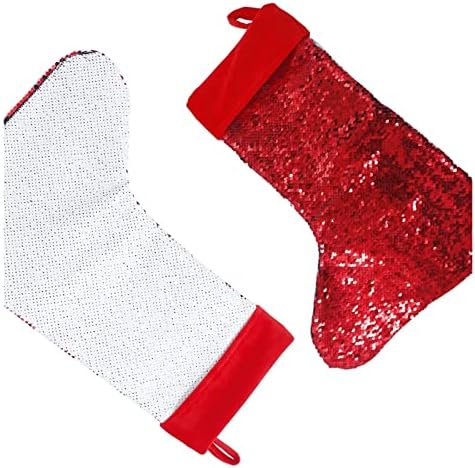 תיקים גרביים לבלבל, גרבי חג המולד של נצנצים, קישוט עץ חג המולד, גרבי מתנה לילדים. גרבי חג המולד