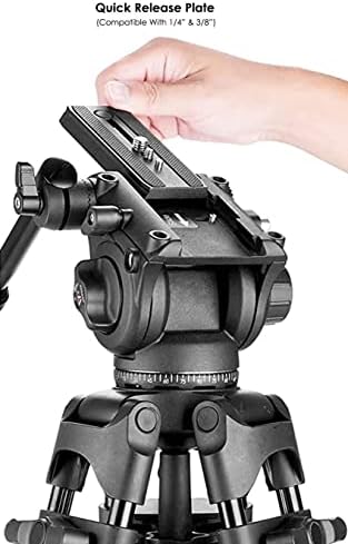 אלומיניום קוואד צינור מקצועי 72 אינץ 'חצובה עבור Canon Vixia HF R200