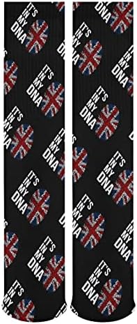 זה ב- DNA דגל בריטי גרבי יוניסקס גרבי צינור נושמים גרביים אתלטיים לספורט מזדמן