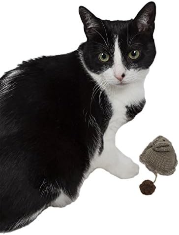 חיי חיות מחמד 'פומפום -לעיסה' צעצוע עכבר חתול - צעצוע חתול קטיפה עם קטניפ פנימי
