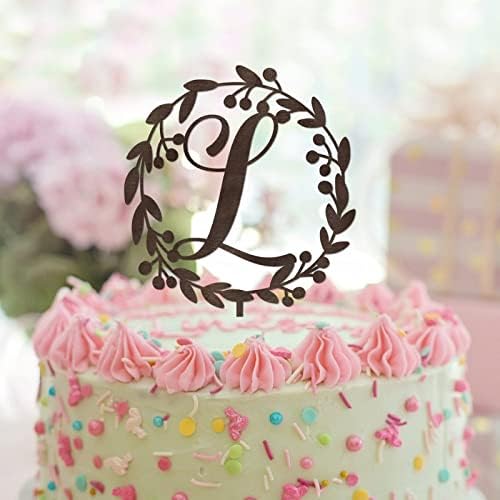 מכתב שחור אקרילי L עוגה טופר לחתונה פרחוני בוטני פרחוני לקישוטים למסיבות יום הולדת זר מתנות מעורבות רומנטיות פרחוניות