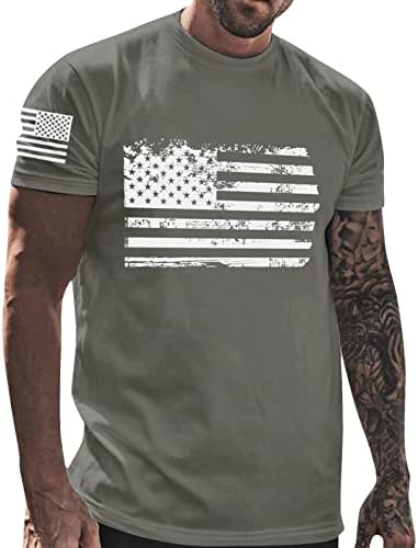 אמריקה פטריוטית דגל גברים של חולצות, גברים של קצר שרוול גרפי חולצות, צווארון עגול עצמאות יום חולצה