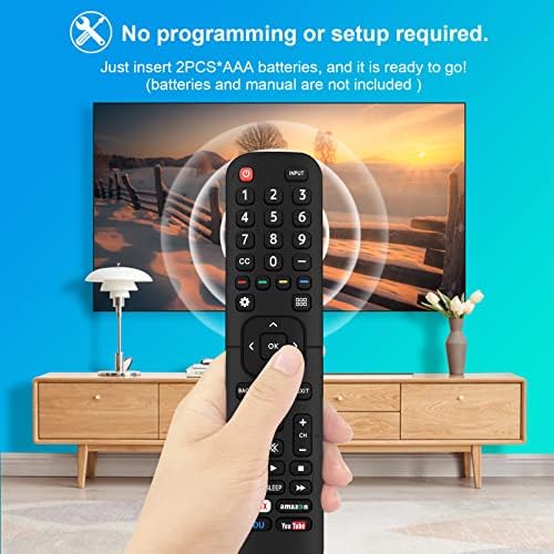 En2a27 שלט רחוק אוניברסלי עבור כל התואם של Hisense-TV-remote תואם את כל הטלוויזיות החכמות של HiSense 4K LED HD UHD אנדרואיד